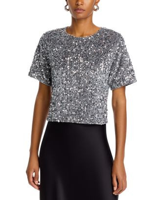 STEVE MADDEN Cressa Sequined Velvet Top  | Bloomingdale's Women | Bloomingdale's (US)
