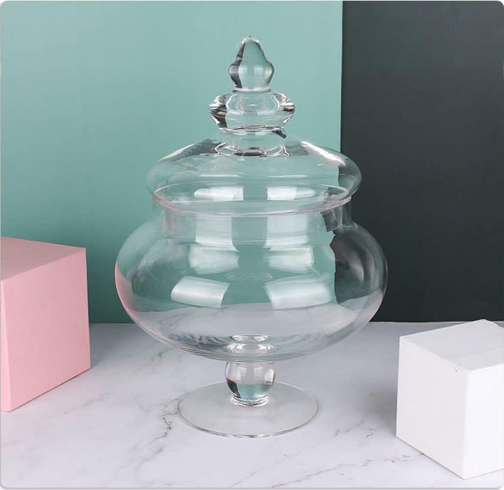 Livejun Glass Apothecary Jars Clear candy Buffet Display Small Elegant Storage Jars Decorative co... | Amazon (US)