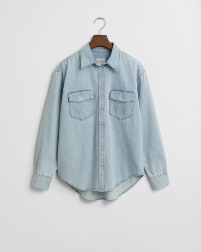 Relaxed Fit Pocket Detail Denim Shirt - GANT | Gant
