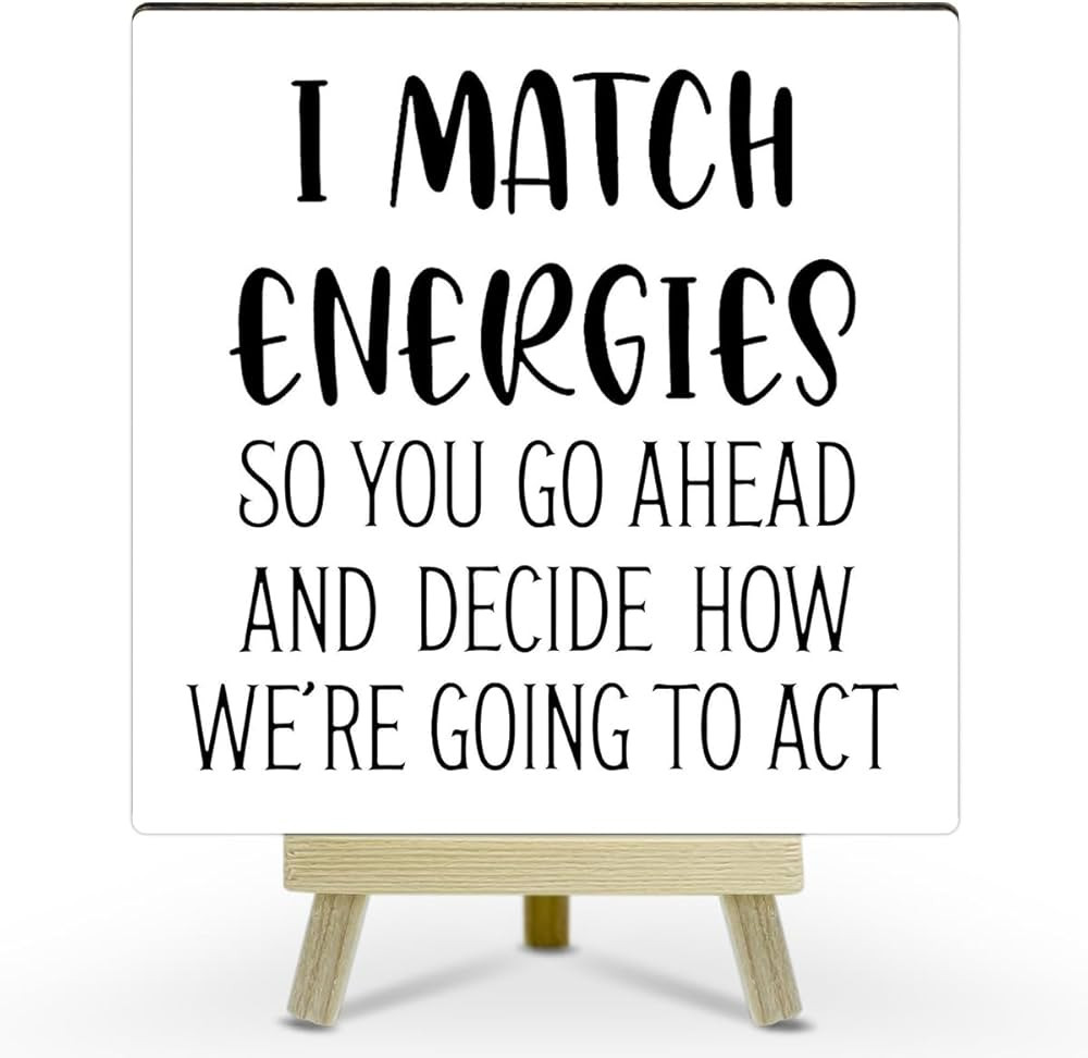 Office Desk Accessories, Desk Decorations for Women Office, I Match Energies So You Go Ahead Insp... | Amazon (US)