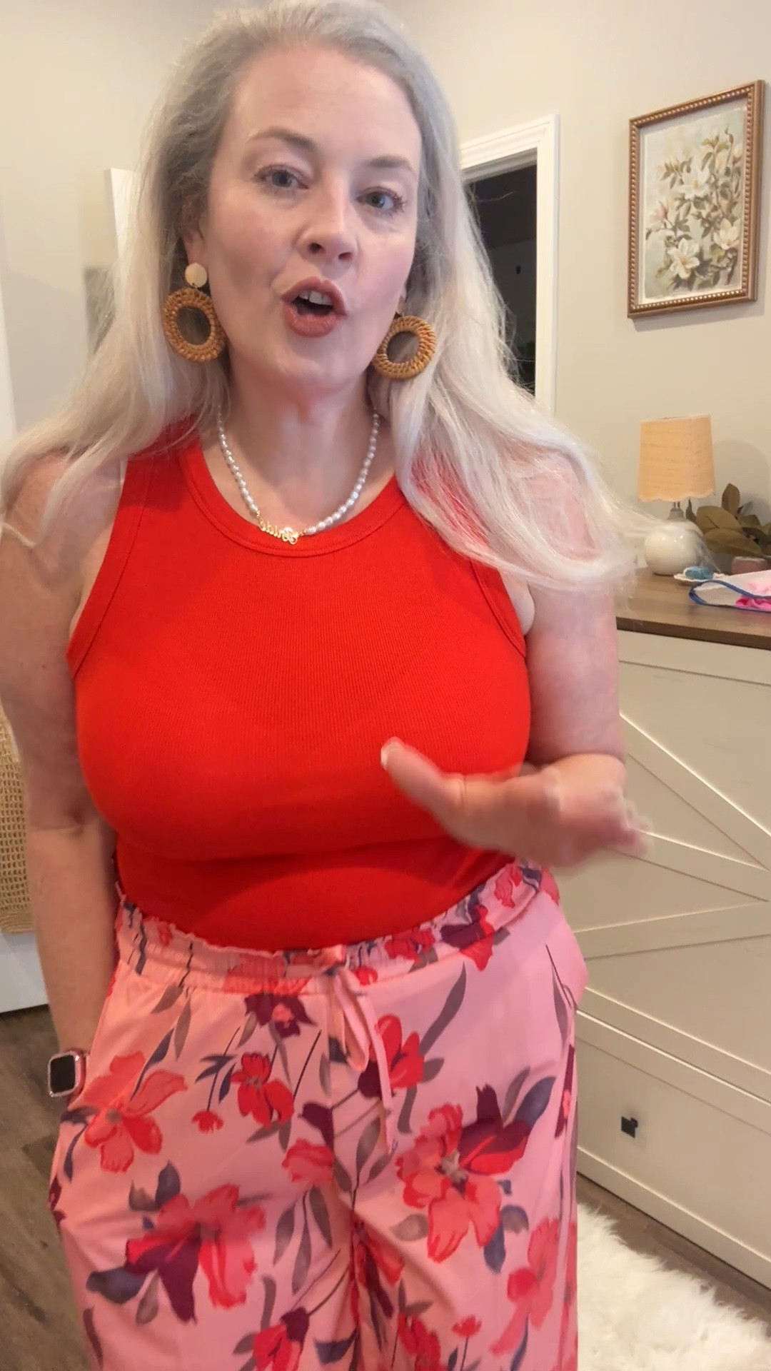 Bright, bold, and blooming 🌺❤️ This red tank paired with these flowy floral pants is giving effortless spring-to-summer style! I love how the relaxed fit keeps it comfy while still looking pulled together—perfect for brunch, errands, or a casual date night. Add a statement earring and you’re done!

Wearing size L in the top and size L in the pants.



#LTKootd #LTKTall #LTKMidsize