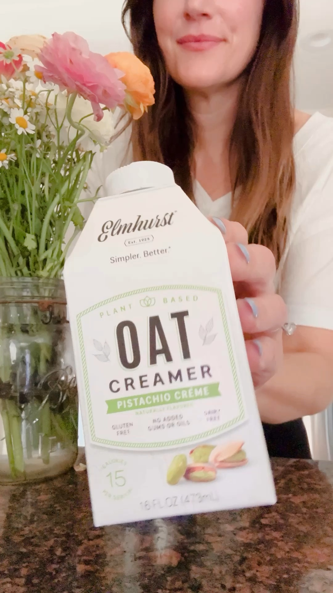 The best creamer in all the land to make mornings better ✨ Comment COFFEE for the link. This is pistachio, but they also have vanilla. Sometimes I cut it with some regular oatmilk. #makemorningsbetter #coffeeplease #pistachio