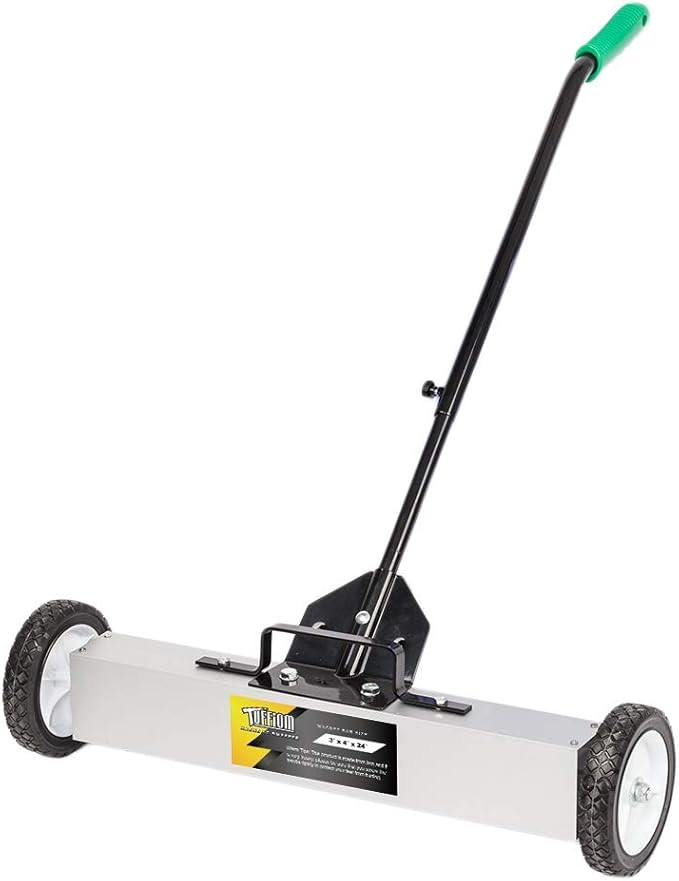 TUFFIOM 24-Inch Rolling Magnetic Pick-Up Sweeper | 30-LBS Capacity, with Quick Release Latch & Ad... | Amazon (US)