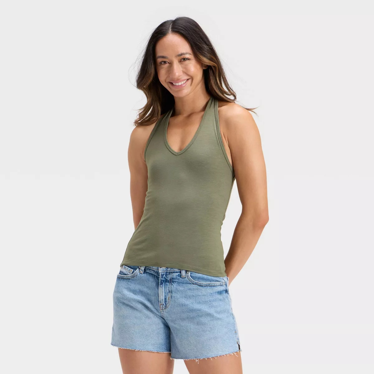 Women's Halter Top - Universal Thread™ Tan S | Target