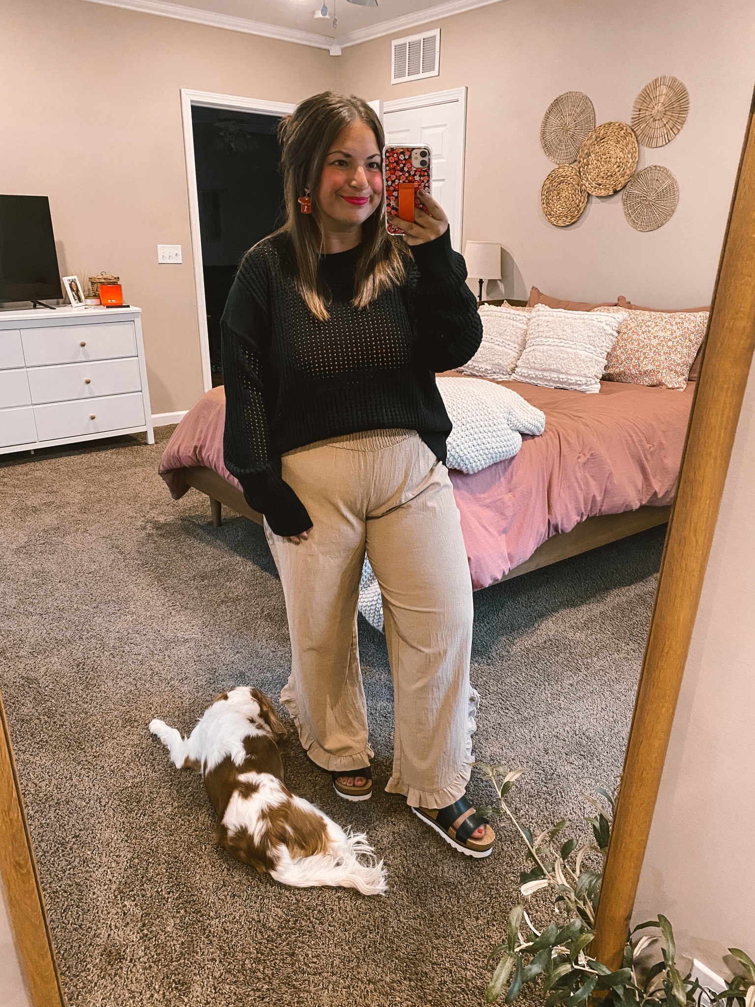 A neutral outfit, but add the cutest little game day earrings from Walmart for a fun pop!

sandals: fit true to size // wearing a 5
pants: fit true to size // wearing a large
sweater: fits true to size // wearing a large

#LTKFindsUnder100 #LTKFindsUnder50 #LTKStyleTip