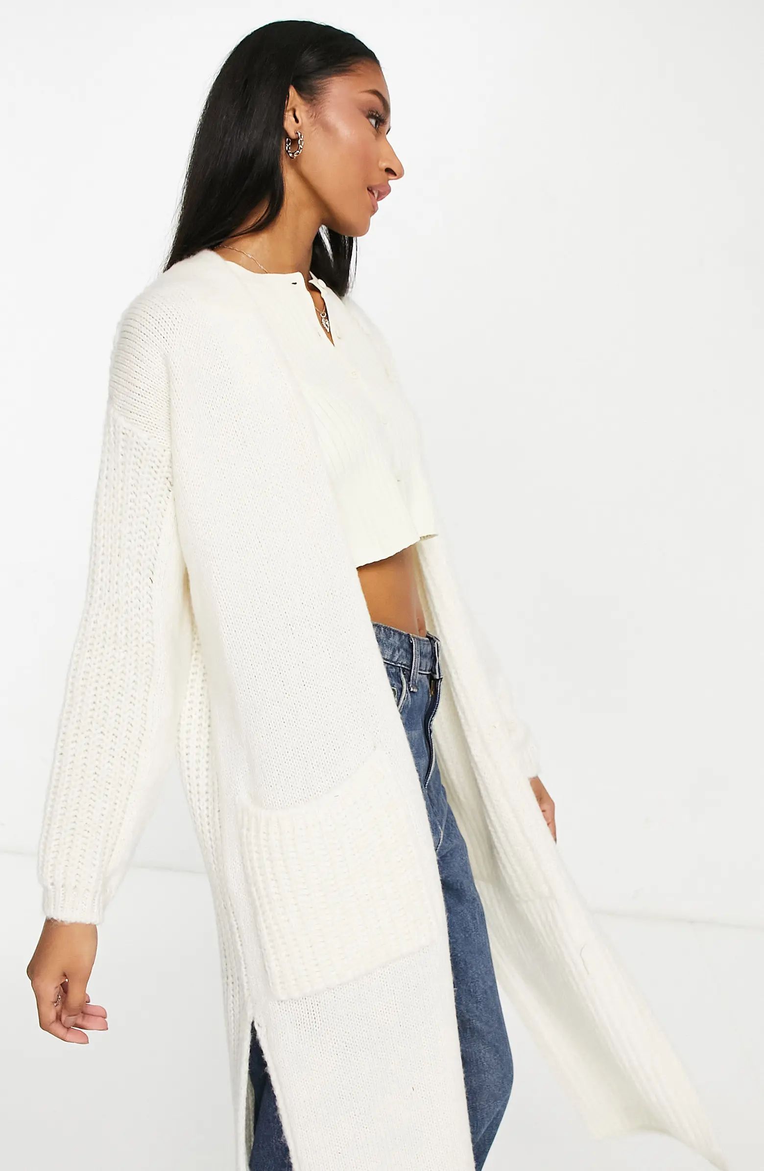 Mixed Stitch Longline Cardigan | Nordstrom