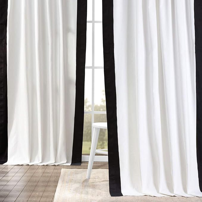HPD Half Price Drapes Panama Cotton Curtains for Living Room, Bedroom 50 X 84, PRCT-VC1716-84 (1 ... | Amazon (US)