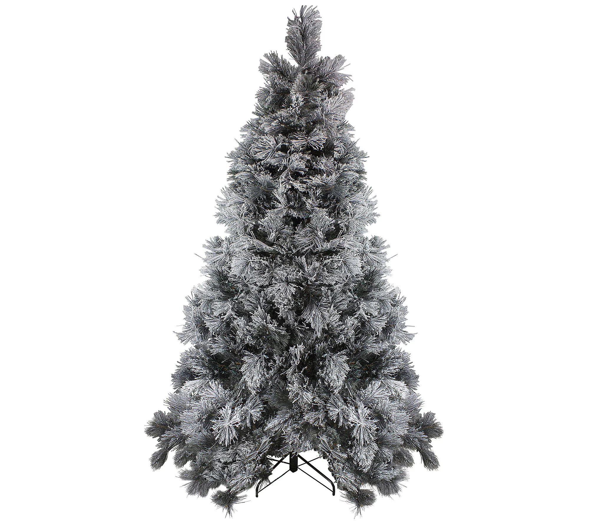 Northlight 7.5' Flocked Black Spruce Faux Chris tmas Tree | QVC