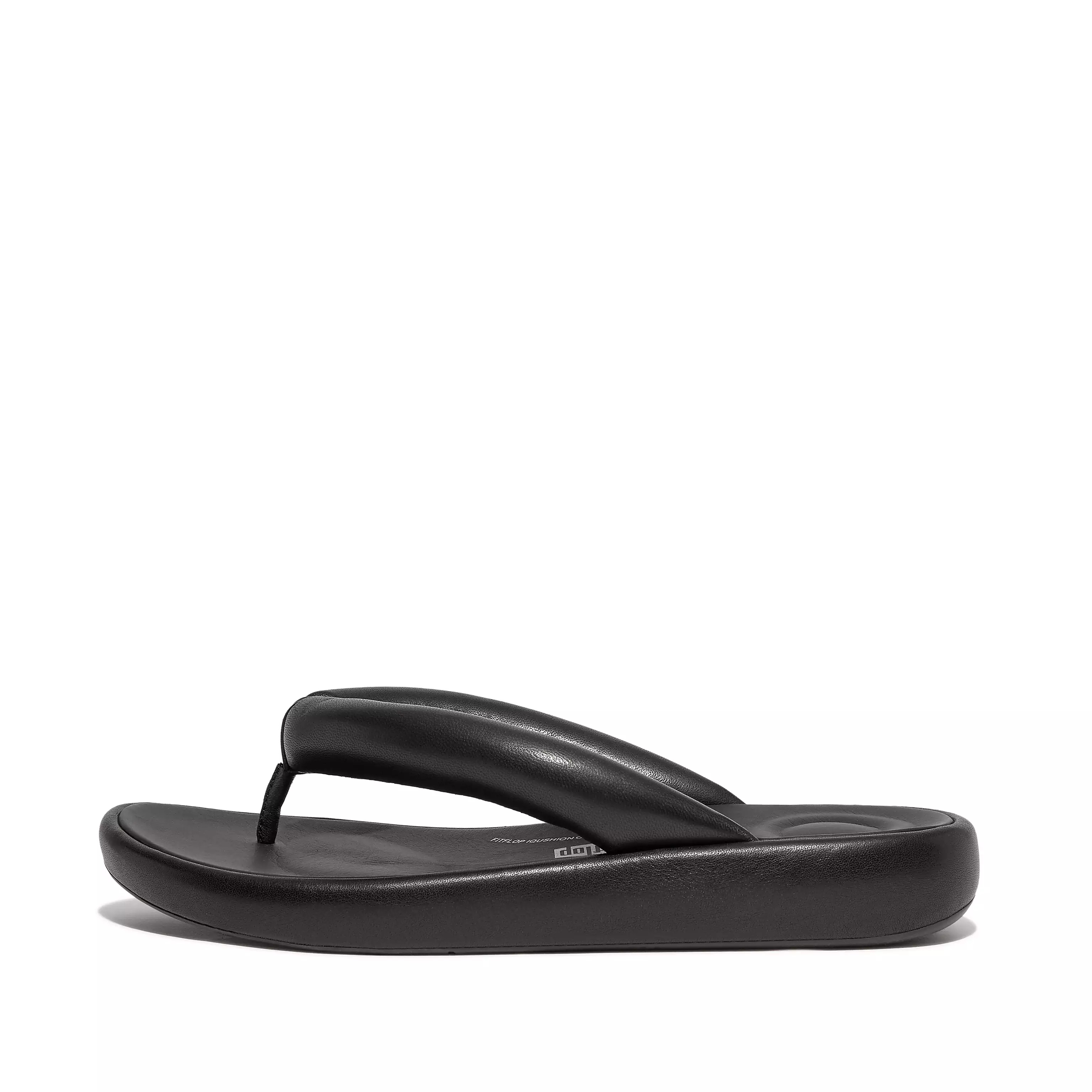 IQUSHION D-LUXE Padded Leather Flip-Flops | FitFlop (UK)