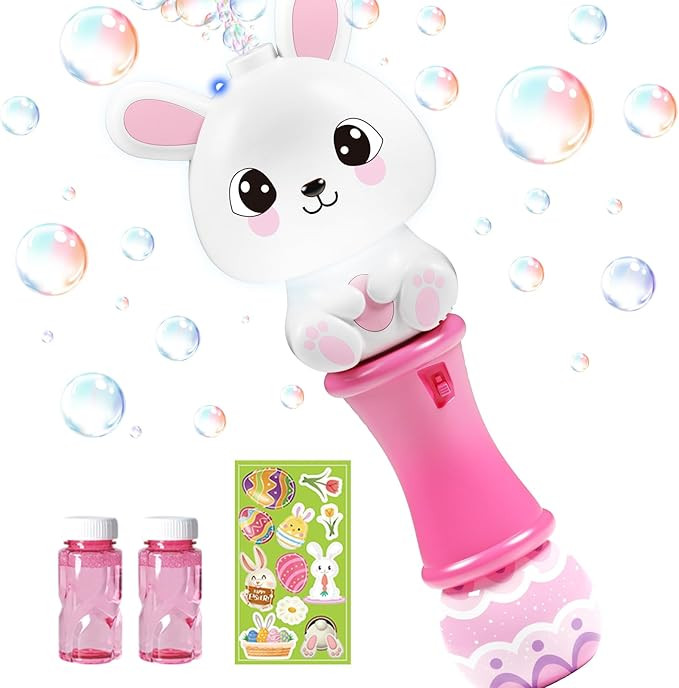 SpringFlower Easter Toy, Easter Bubble Blower Wand,Bubble Maker with LED Light-Up Effect for Kids... | Amazon (US)