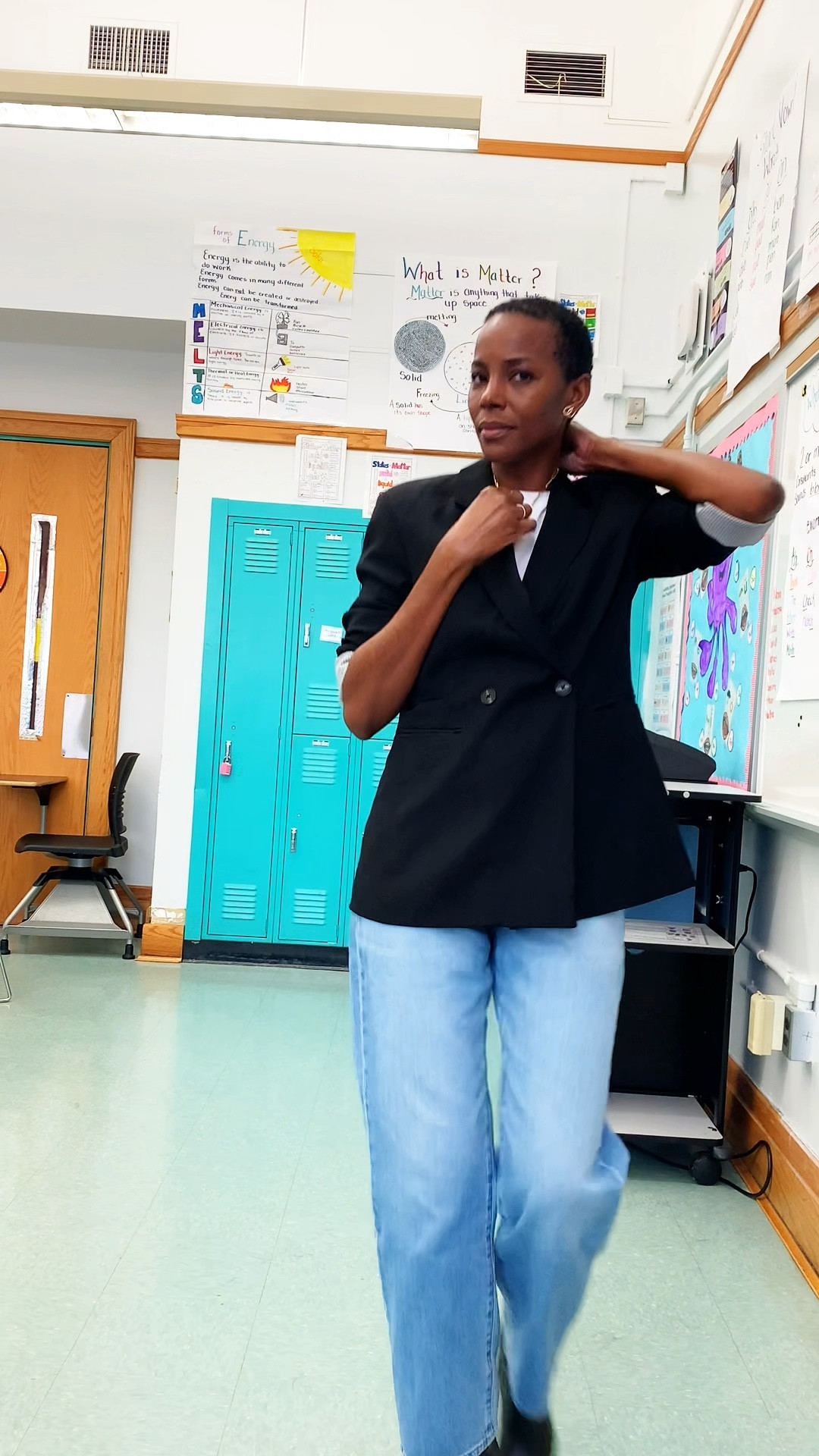This black blazer outfit styled with classic blue jeans and a white T is the perfect balance of polished and effortless the structured blazer instantly elevates, the casual demon and the T-shirt create a look that feels chic, modern and easy to wear. Classic wardrobe staples, easy business casual look, effortless day-to-night outfit, timeless black, white, and Denim combo. #LTKBlackblazer #LTKBlackblazeroutfit #LTKBluejeans #LTKWhitetee #LTKCausalchic #LTKEverydayoutfit 

#LTKTall #LTKootd #LTKOver40