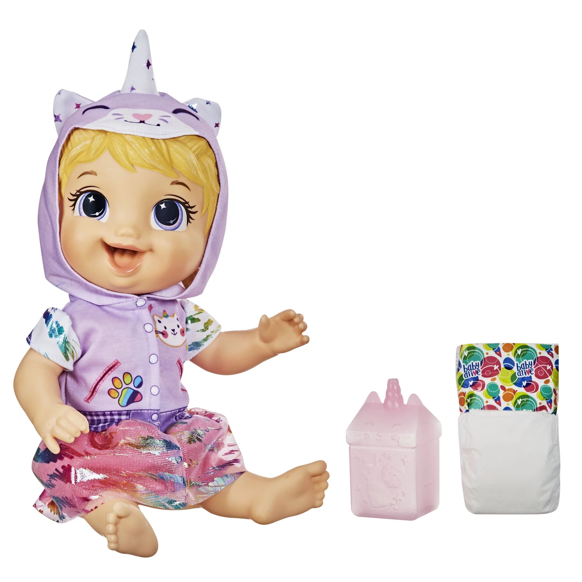 Baby Alive Tinycorns Doll, Panda Unicorn, Accessories, Drinks, Wets, Blonde Hair Toy Doll Playset... | Walmart (US)