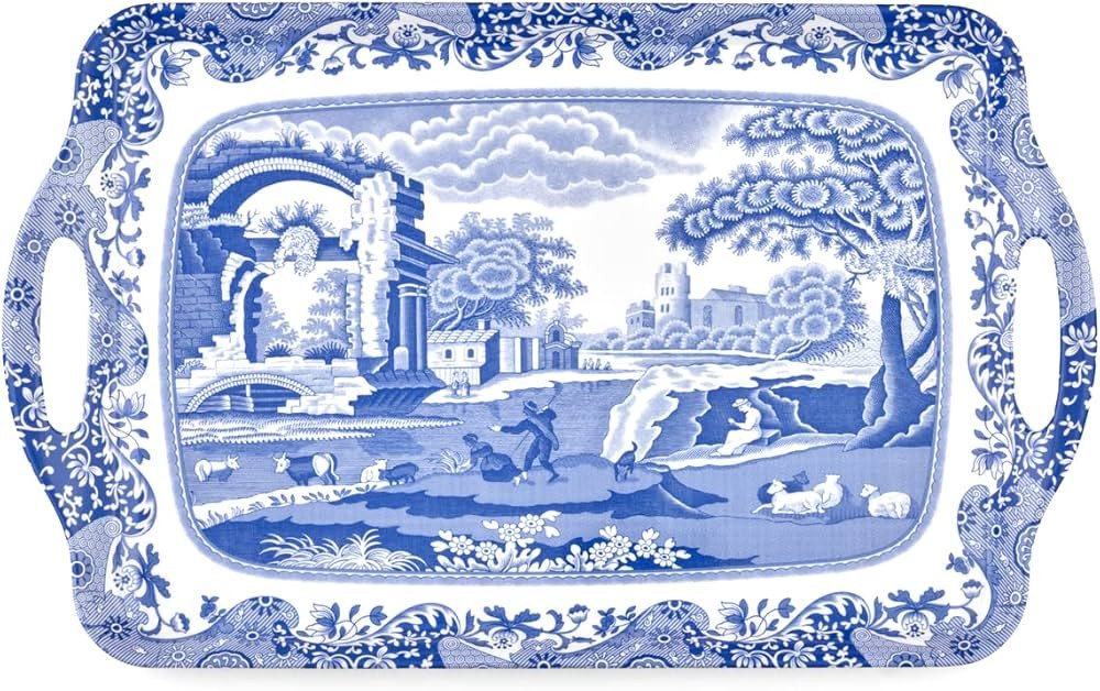 Pimpernel Spode Blue Italian Collection Large Handled Tray | Serving Tray for Lunch, Coffee, or B... | Amazon (US)
