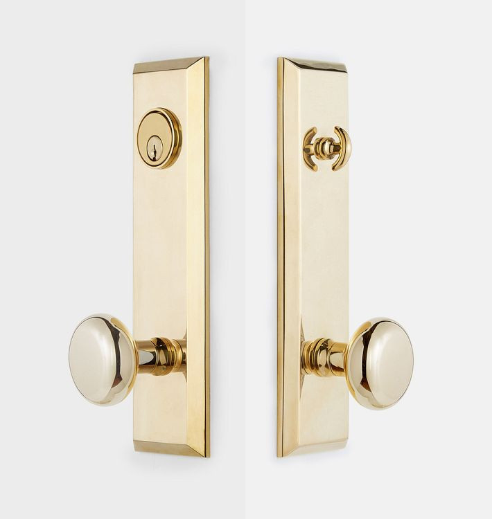 Putman Knob / Knob Exterior Door Hardware Tube Latch Set | Rejuvenation