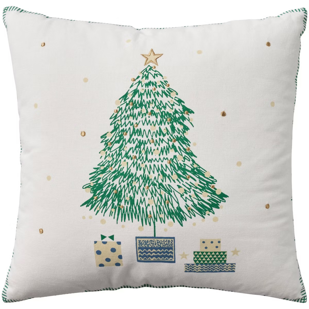 18"x18" Holiday Christmas Tree Indoor Square Throw Pillow - Mina Victory: Cotton, Polyester Fill,... | Target