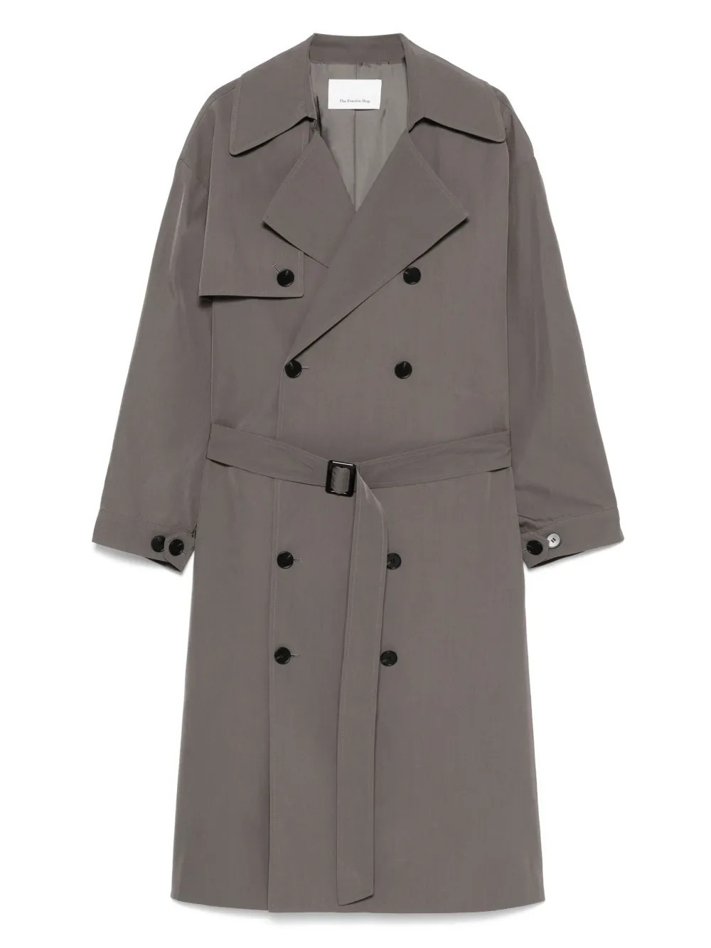 The Frankie Shop Mavis oversized trench coat - Grey | Farfetch Global