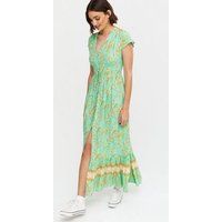 Blue Vanilla Mint Green Floral Button Maxi Dress New Look | New Look (UK)