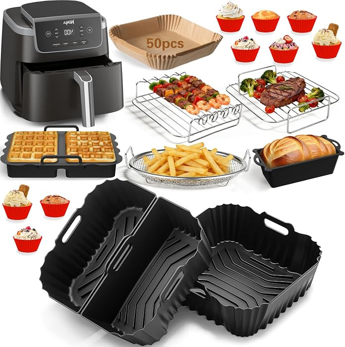 Air Fryer Accessories for Cosori TurboBlaze 6 Qt | 5.8 QT | 6.5 Qt, Ninja AF141, AF142, AF181, Ch... | Amazon (US)