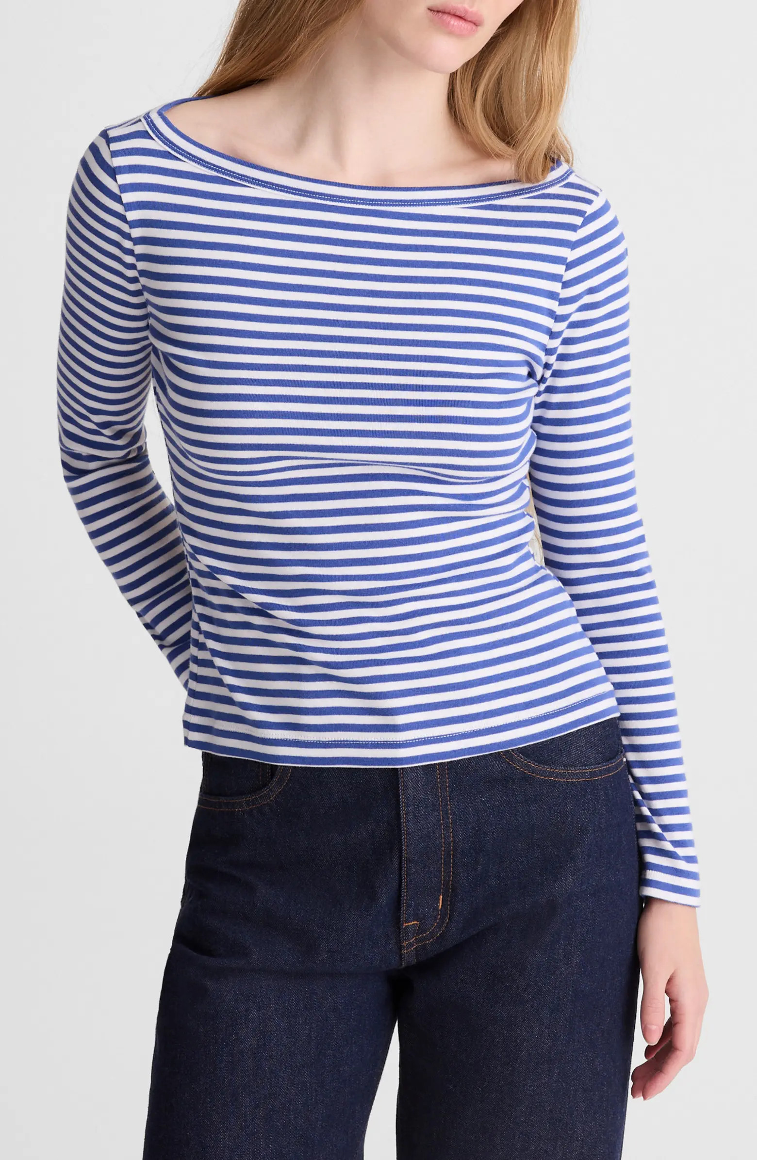The '90s Stripe Cotton Boatneck T-Shirt | Nordstrom
