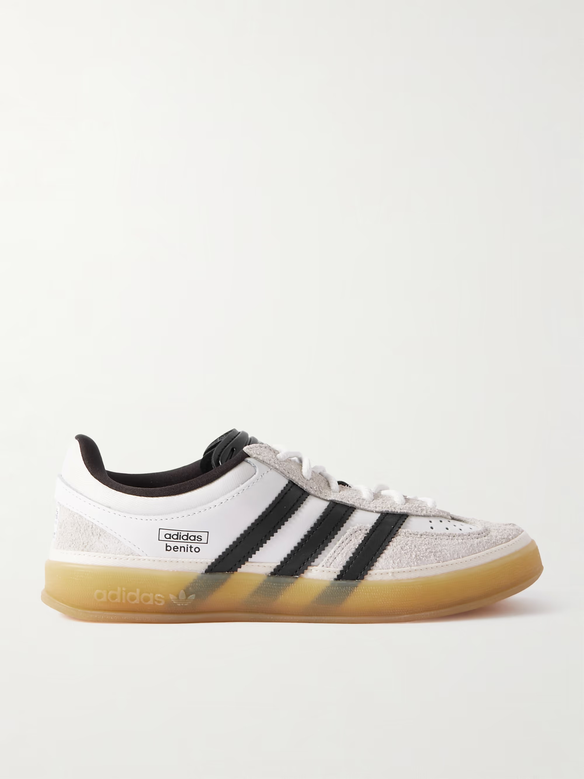 + Bad Bunny Gazelle suede-trimmed leather sneakers | NET-A-PORTER (US)