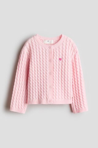 H & M - Cable-Knit Cardigan - Pink | H&M (US + CA)