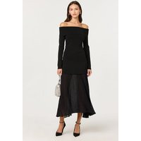 ASTR the Label | Lidia Mixed Media Maxi Dress in Black | Size L | ASTR The Label (US)