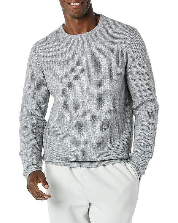 Amazon Essentials Men's Long-Sleeve Soft Touch Waffle Stitch Crewneck Sweater | Amazon (US)