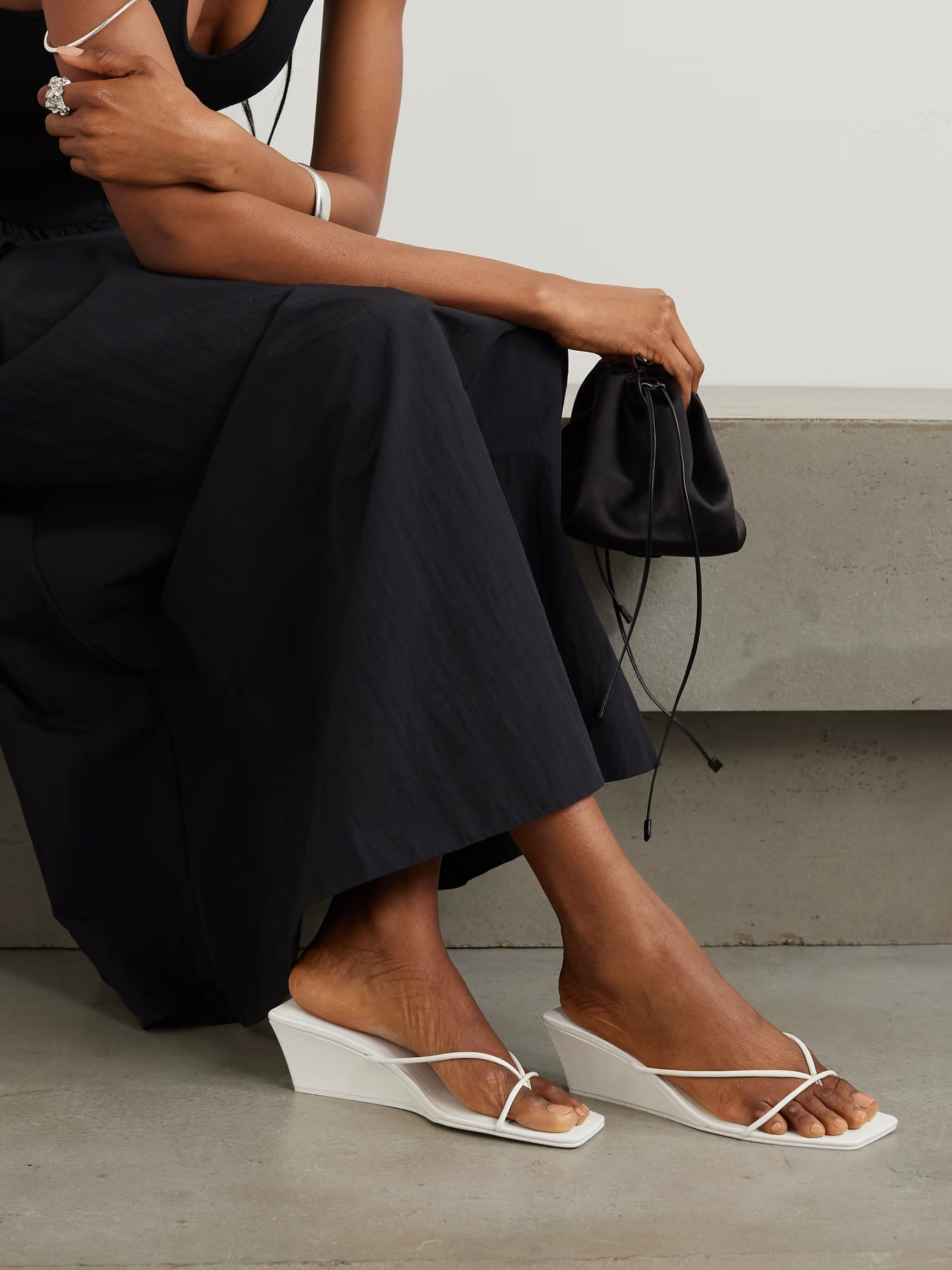 Leather wedge sandals | NET-A-PORTER APAC