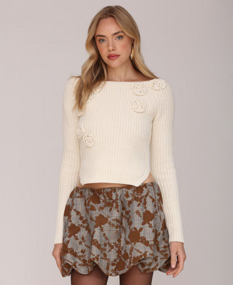 Women's Boat Neck Ribbed Sweater | Macy's