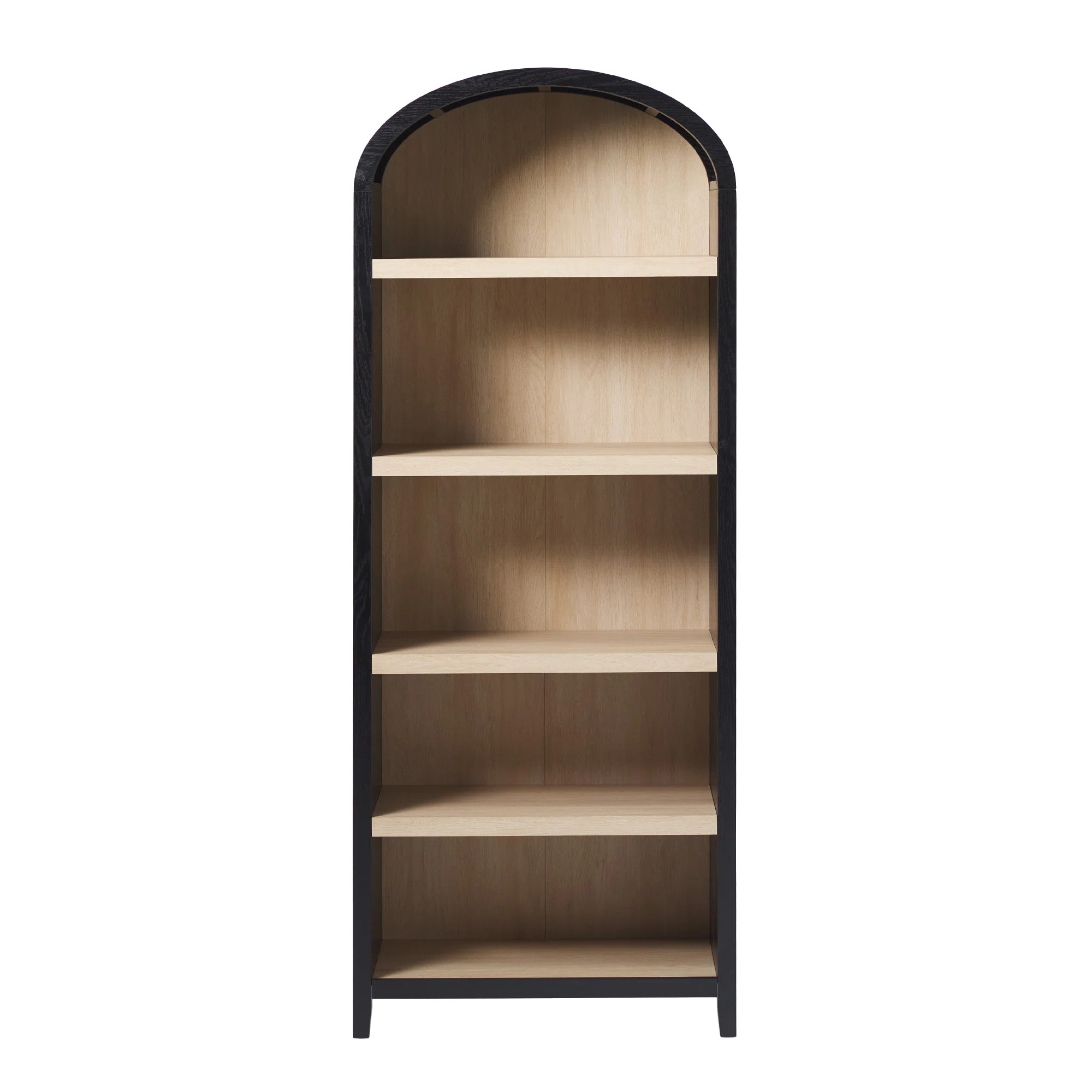 Inbox Zero Sitarski Curved Arch 5-Shelf Bookcase & Reviews | Wayfair | Wayfair North America