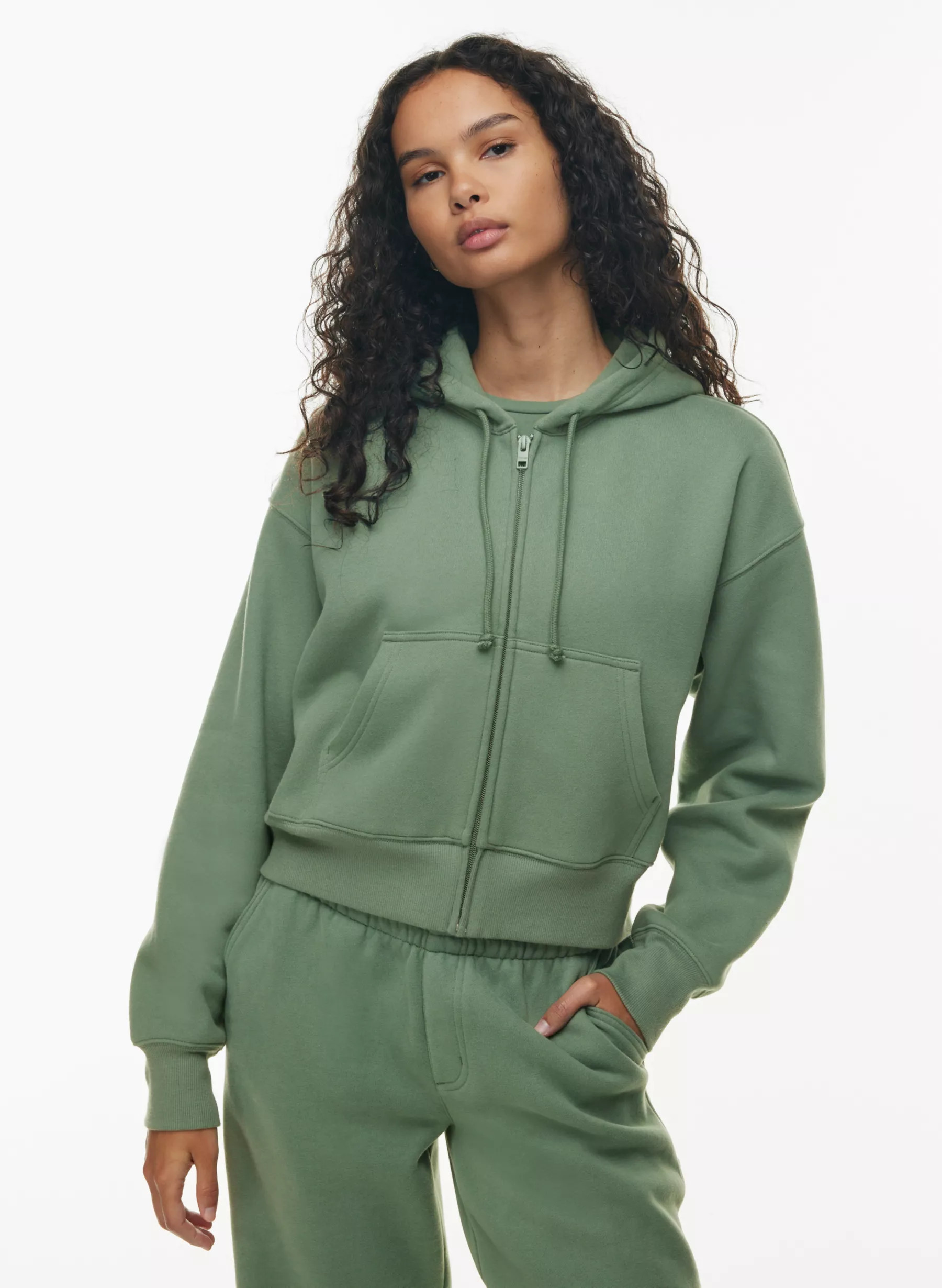 COZY FLEECE BOYFRIEND BOXY ZIP HOODIE | Aritzia