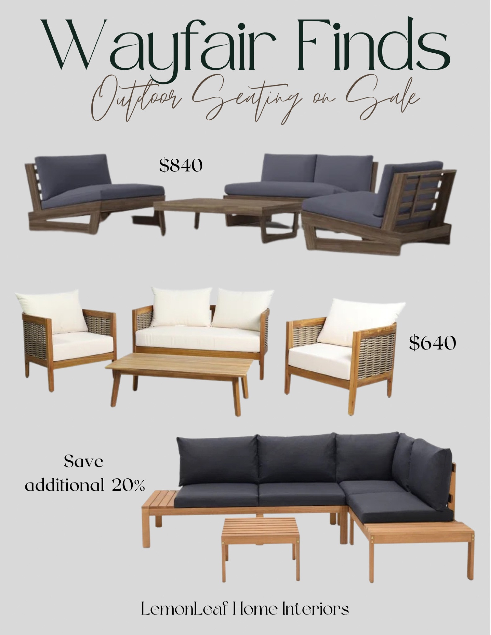 Wayfair Memorial Day sale! Outdoor furniture, patio furniture, conversation sets. 



#LTKhome #LTKsalealert #LTKstyletip