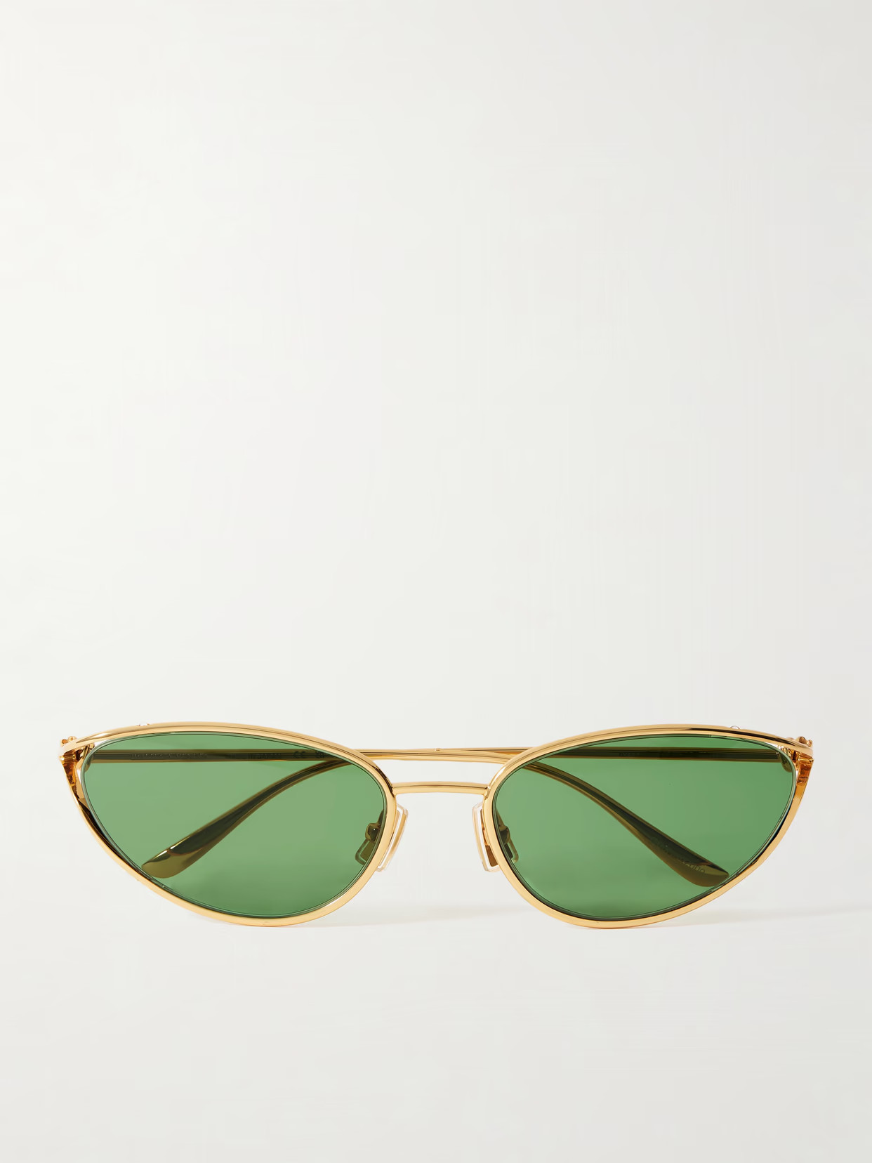 BOTTEGA VENETA EYEWEAR - Cat-eye Gold-tone Sunglasses - One size | NET-A-PORTER (US)
