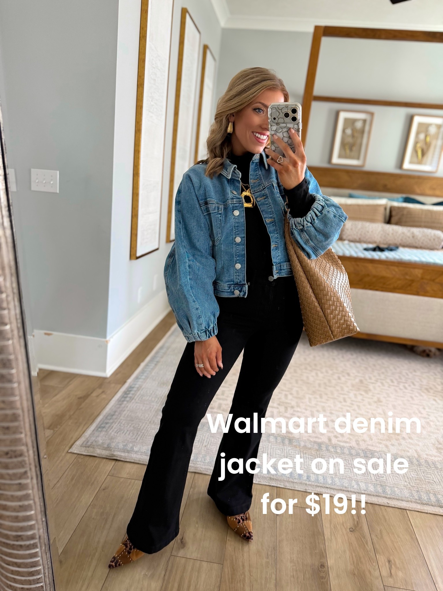 Walmart fashion does it AGAIN 🙌🏼✨ My favorite Walmart denim jacket is currently on SALE for just $19 (reg. $36!) and this one is such a good find! 👏🏼 I love the cropped fit, oversized balloon sleeves, and the way it instantly dresses up a simple black outfit. It’s the perfect denim jacket to throw over dresses, matching sets, leggings, or jeans all season long! 🤎

At $19, I definitely wouldn’t wait on this Walmart fashion deal — such a good closet staple for almost HALF OFF! 🛍️✨

#WalmartFashion #WalmartFinds #WalmartStyle #WalmartFashionFinds #WalmartDeals #DenimJacket #DenimJacketOutfit #AffordableFashion #AffordableStyle #FallOutfit #FallFashion #CasualChic #OutfitInspiration #WalmartOutfit

#LTKootd #LTKPetite #LTKSaleAlert
