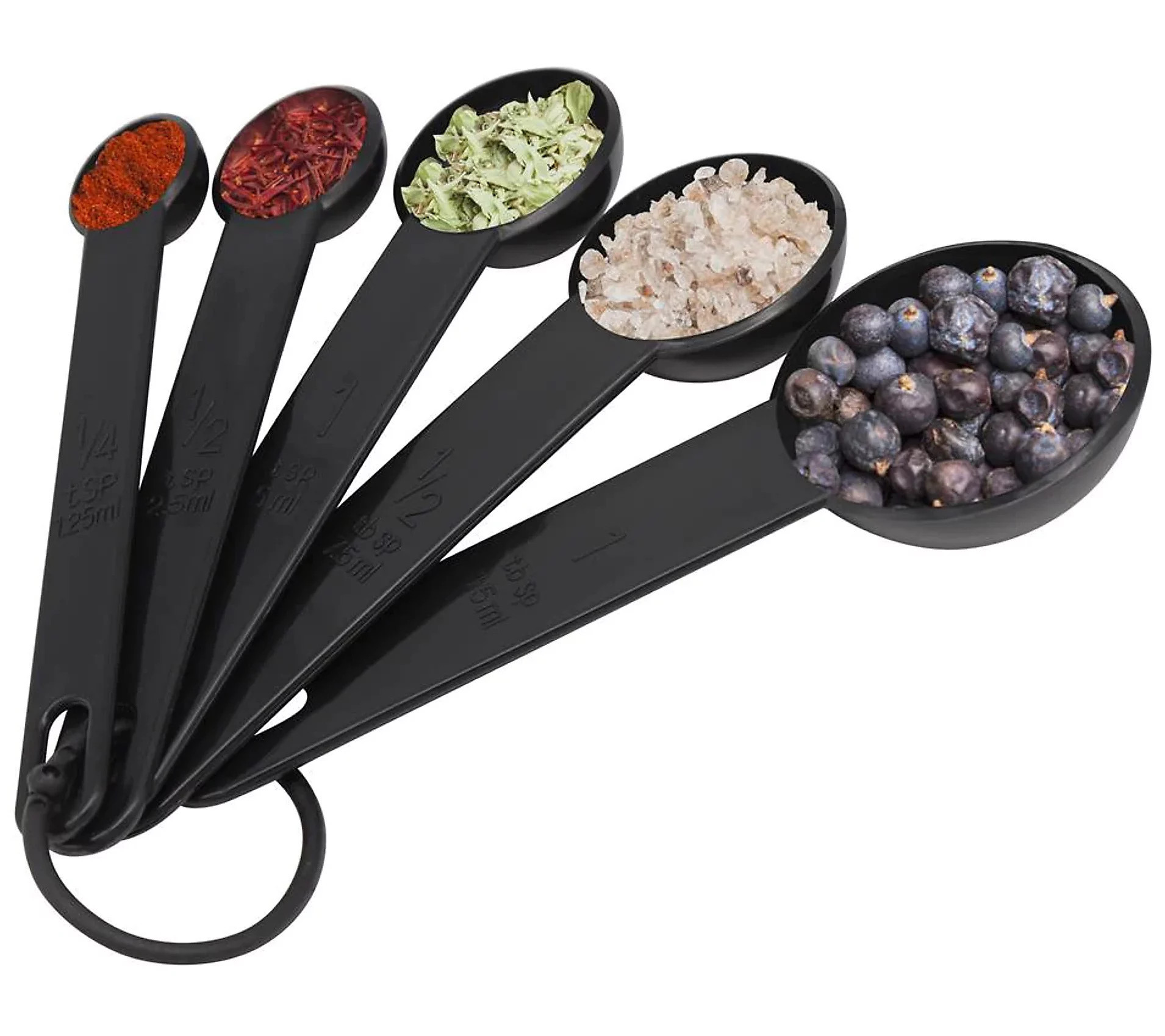 Nutrichef Kitchen Measuring Spoons, Polypropyle ne 5 pcs | QVC
