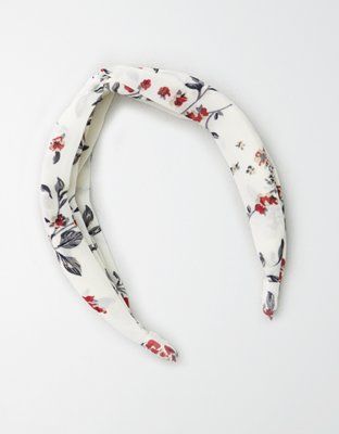 AEO Ivory Floral Hard Headband | American Eagle Outfitters (US & CA)