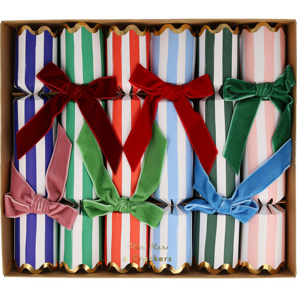 Stripe Velvet Bow Crackers | Maisonette