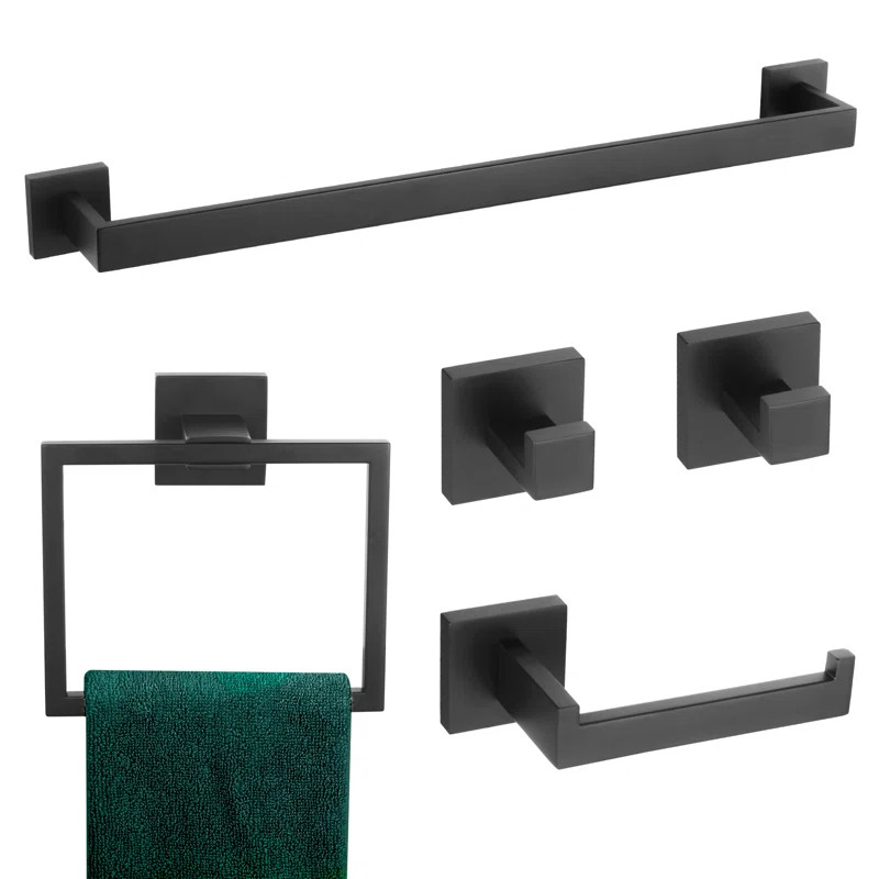 B09A5-BK 5 - Piece Bathroom Hardware Set (Set of 5) | Wayfair North America