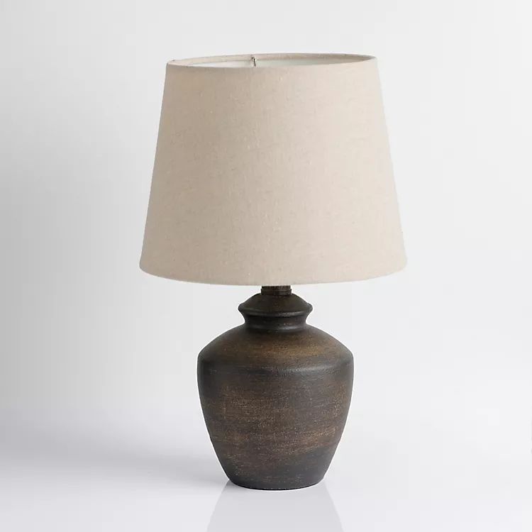 Dark Brown Textured Table Lamp | Kirkland's Home