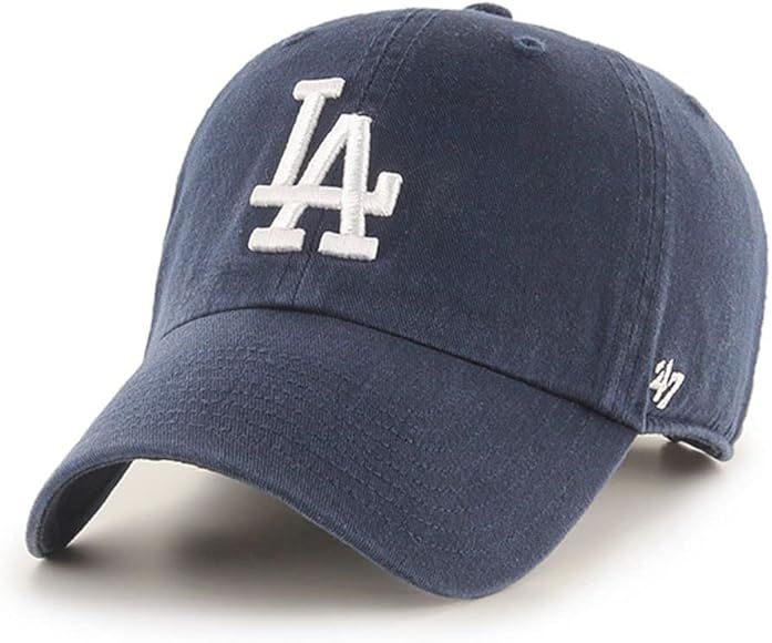 '47 Los Angeles Dodgers Clean Up Dad Hat Baseball Cap - Navy | Amazon (US)