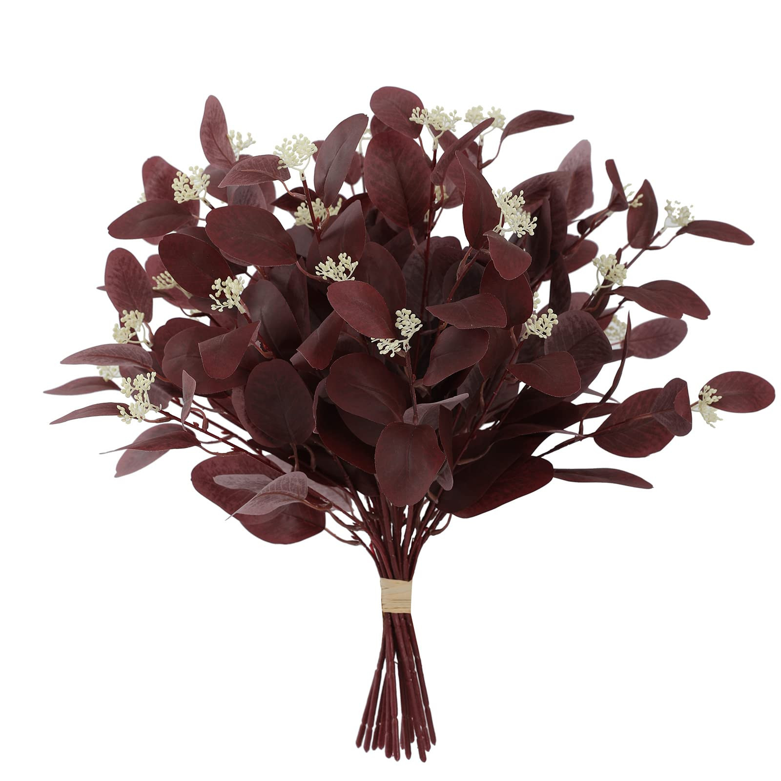 20" Silk Artificial Eucalyptus Stems, 12Pcs Fake Eucalyptus Stem with Leaves Berries, Greenery Pl... | Amazon (US)
