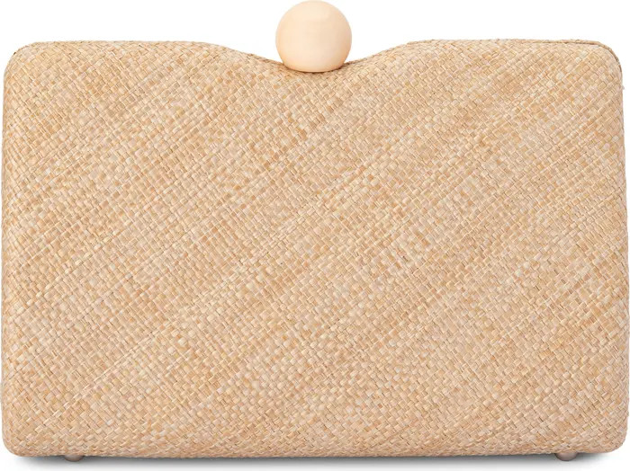 Cece Straw Woven Box Clutch | Nordstrom