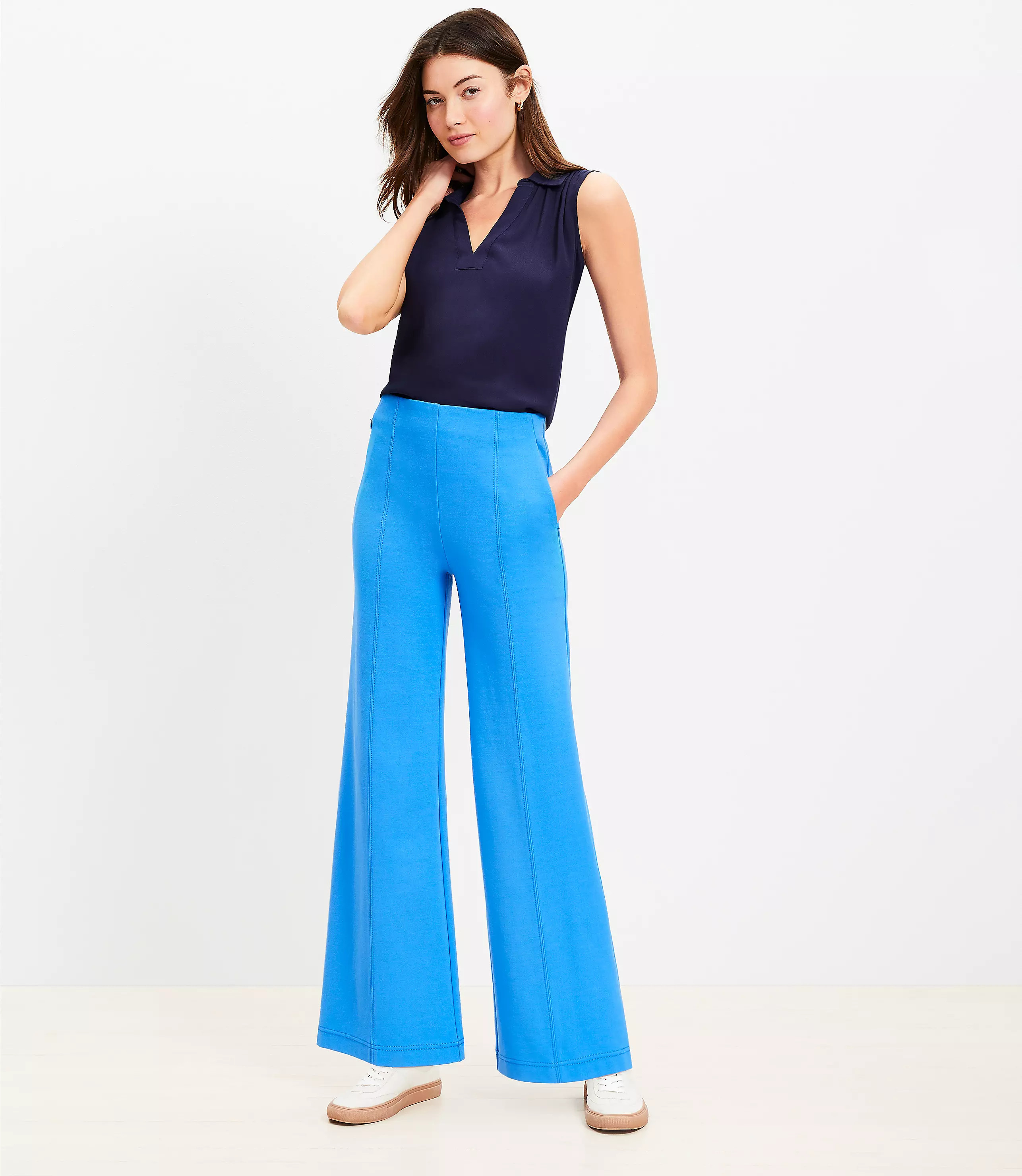 Ponte Wide Leg Pants | LOFT