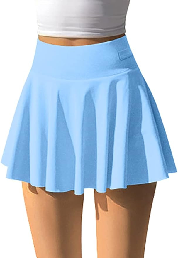 OQQ 2 in 1 Flowy Tennis Skirts for Women Gym Yoga Athletic Workout Running Biker Exercise Shorts ... | Amazon (US)