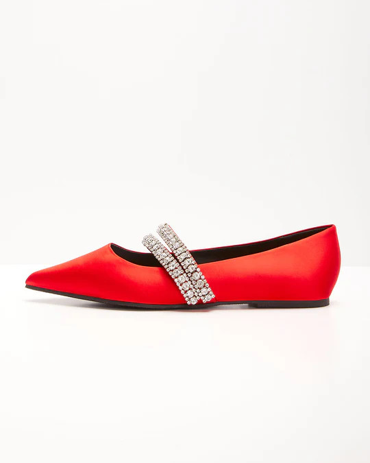 Spellbound Rhinestone Pointed Flats | VICI