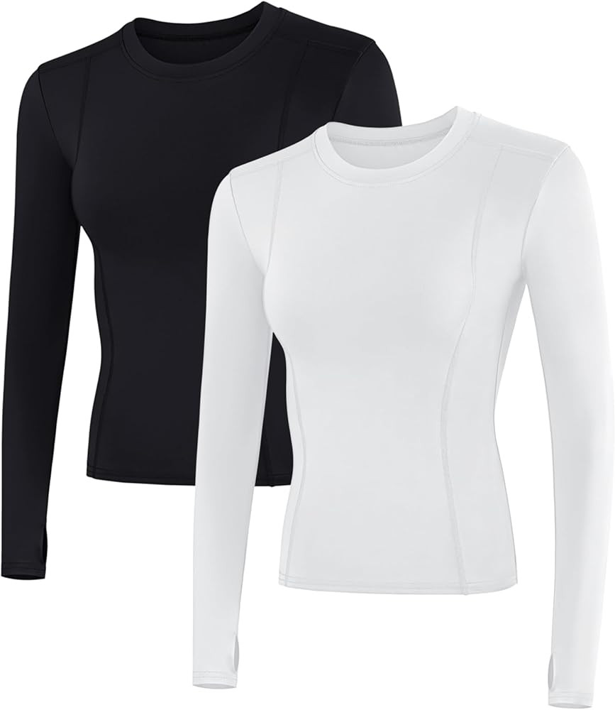 IECCP Seamless Workout Shirts for Women Long Sleeve Yoga Tops Sports Running Shirt Breathable Ath... | Amazon (UK)