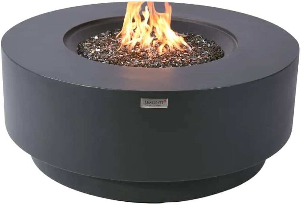 AMS Fireplace | Elementi Plus | Nimes | Round Concrete Fire Pit Table | Outdoor Furniture | SKU: ... | Amazon (US)