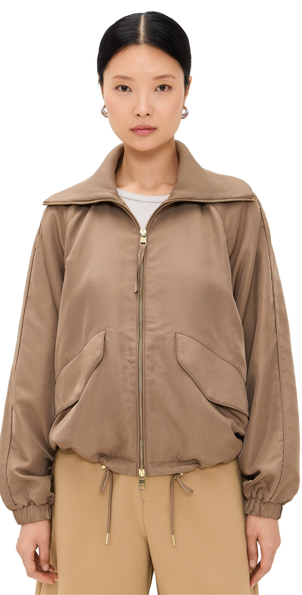 Varley Morven Blouson Jacket Taupe Stone L | Shopbop