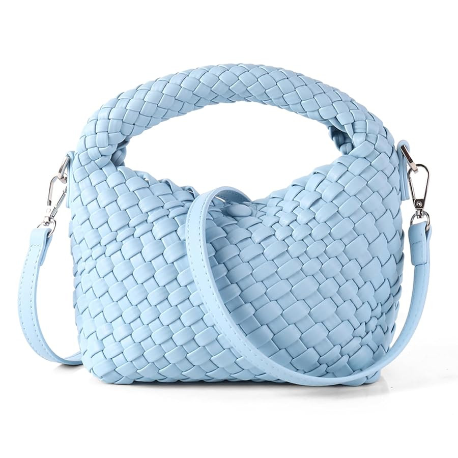 Woven Purse For Women, Small Crossbody Tote Bag with Detachable Shoulder Strap, Girls Top Handle ... | Amazon (US)