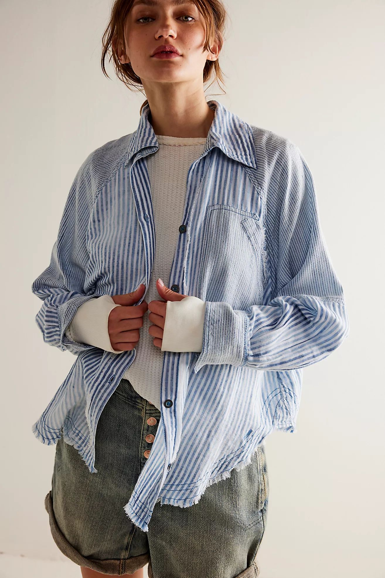 We The Free Indigo Skies Stripe Shirt | Free People (Global - UK&FR Excluded)